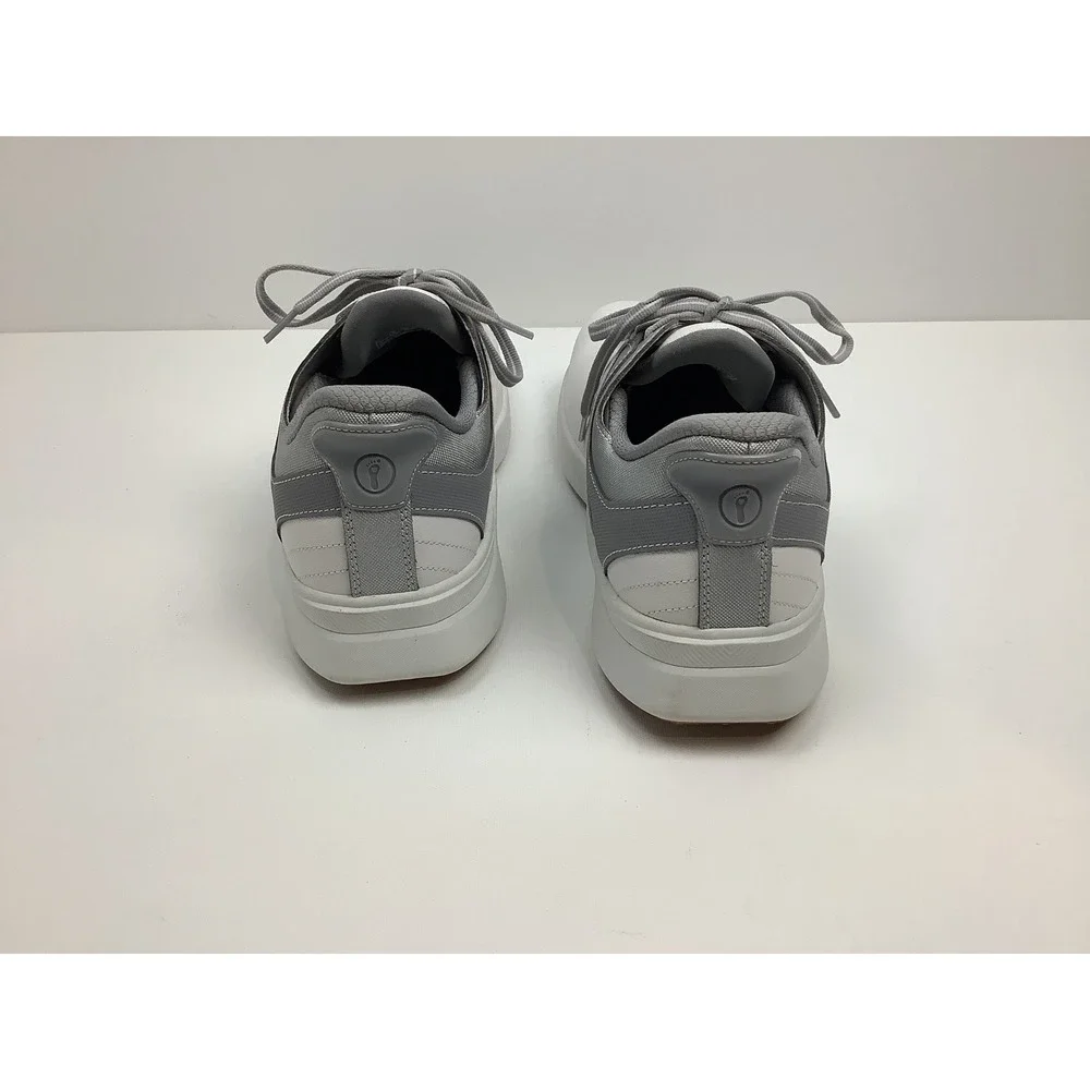 Orthofeet 28002 Mens 9.5 4E X-Wide White Grey Leather Orthopedic Walking Shoes
